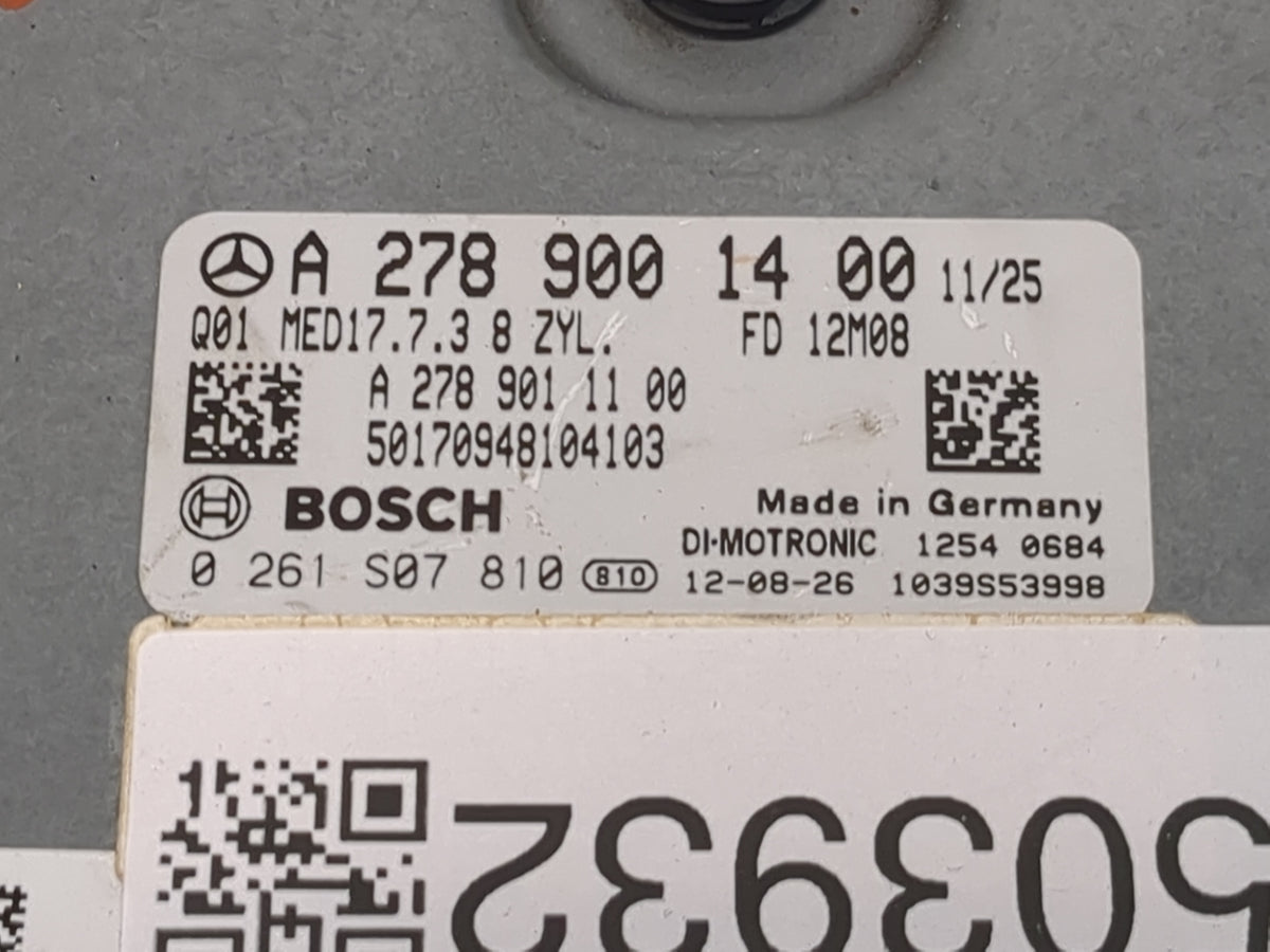 2013 Mercedes-Benz Gl-Class PCM Engine Control Computer ECU ECM PCU OEM P/N:A2789001400 A2789011100 Fits Fits 2014 2015 OEM