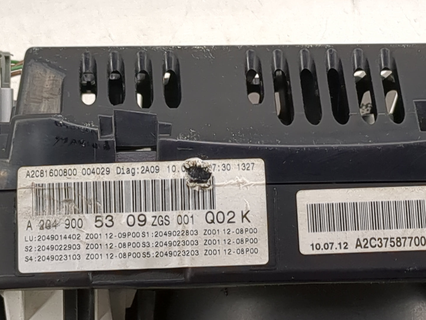 2013 Mercedes-Benz Glk350 Instrument Cluster Speedometer Gauges P/N:A2049005309 A2C81600800, A2C37587700 Miles:137K Fits OEM