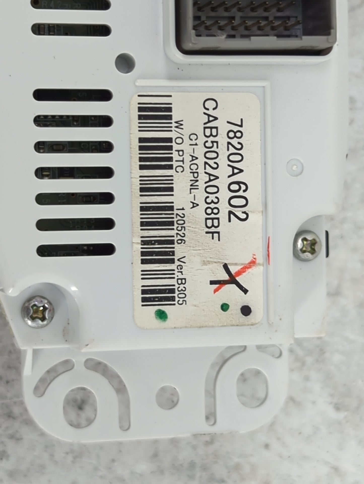 2008-2012 Mitsubishi Lancer Climate Control Module Temperature AC/Heater Replacement P/N:7820A602 CAB502A038BF Fits OEM Used