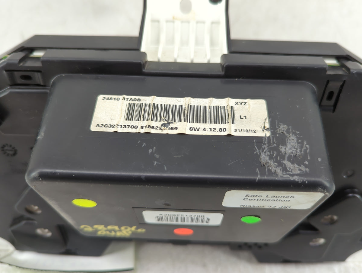 2013 Nissan Altima Instrument Cluster Speedometer Gauges P/N:24810 3TA0B Miles:1K Fits OEM Used Auto Parts - Oemusedautopart