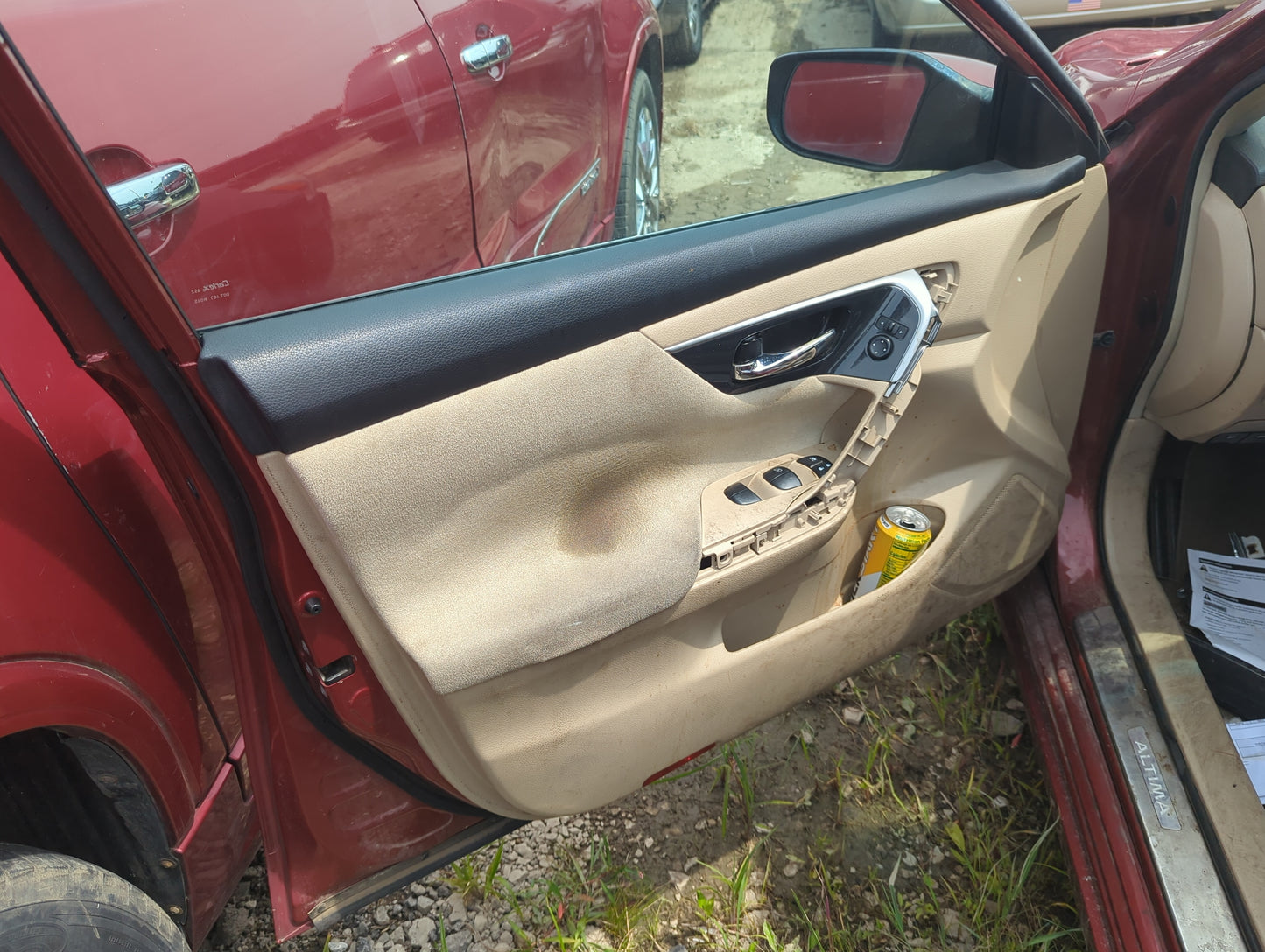 2013 Nissan Altima Front Left Driver Interior Door Panel Trim - Oemusedautoparts1.com