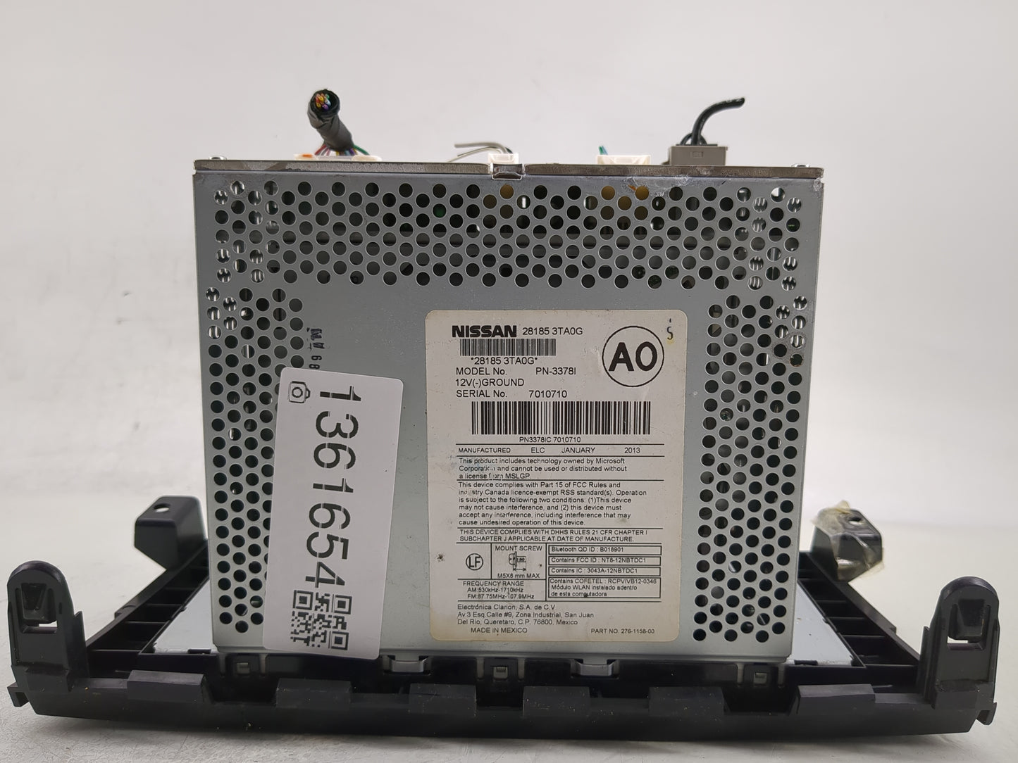 2013-2015 Nissan Altima Radio AM FM Cd Player Receiver Replacement P/N:28185 3TA0G Fits Fits 2013 2014 2015 OEM Used Auto Pa