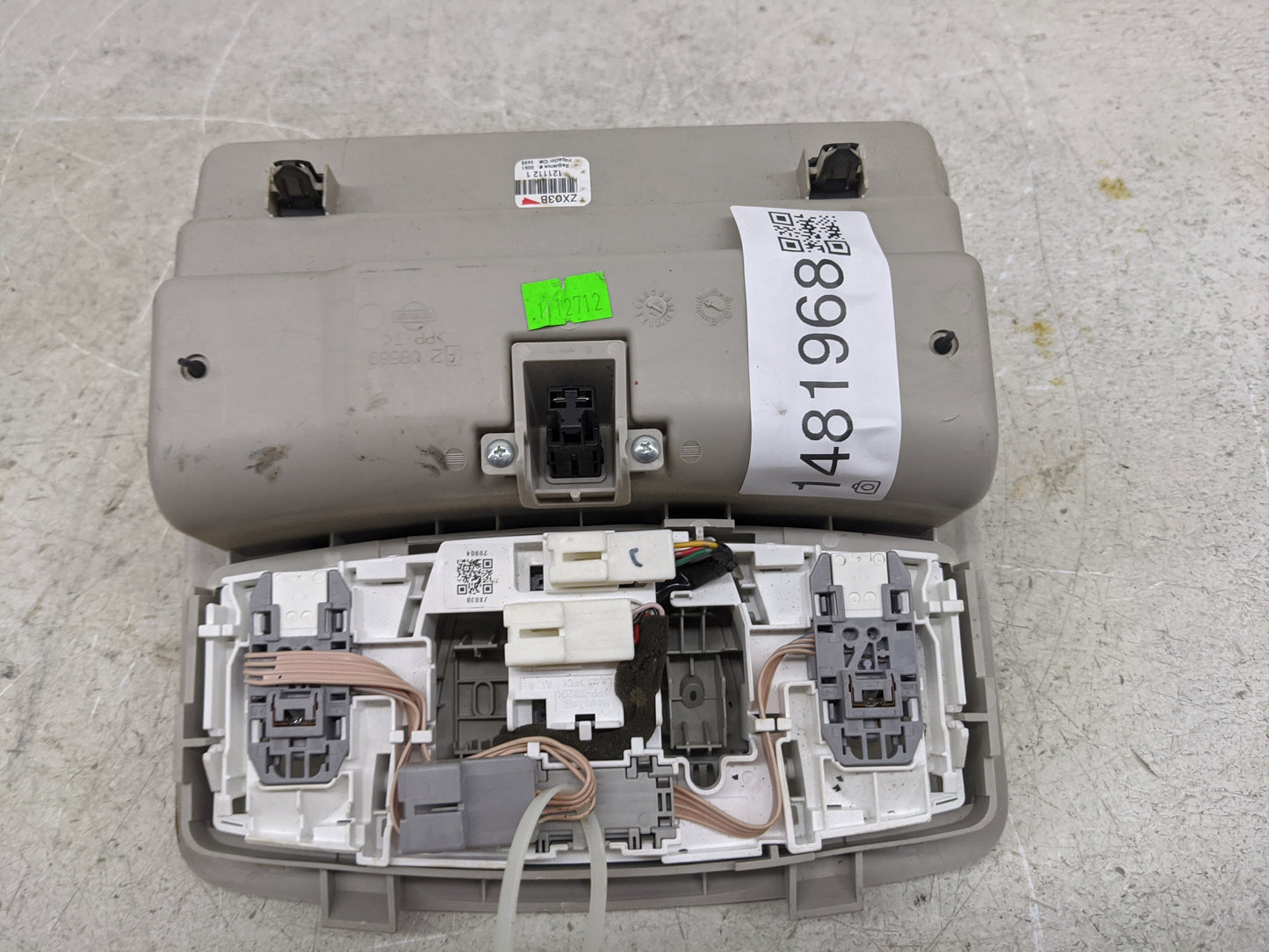 2013 Nissan Altima Overhead Roof Console Tan - Oemusedautoparts1.com