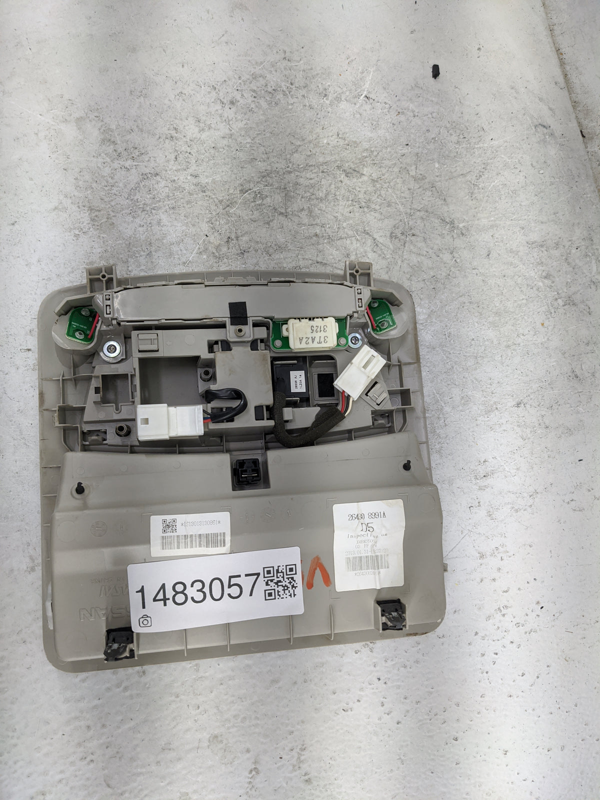 2013 Nissan Altima Overhead Roof Console Tan 1483057 - Oemusedautoparts1.com