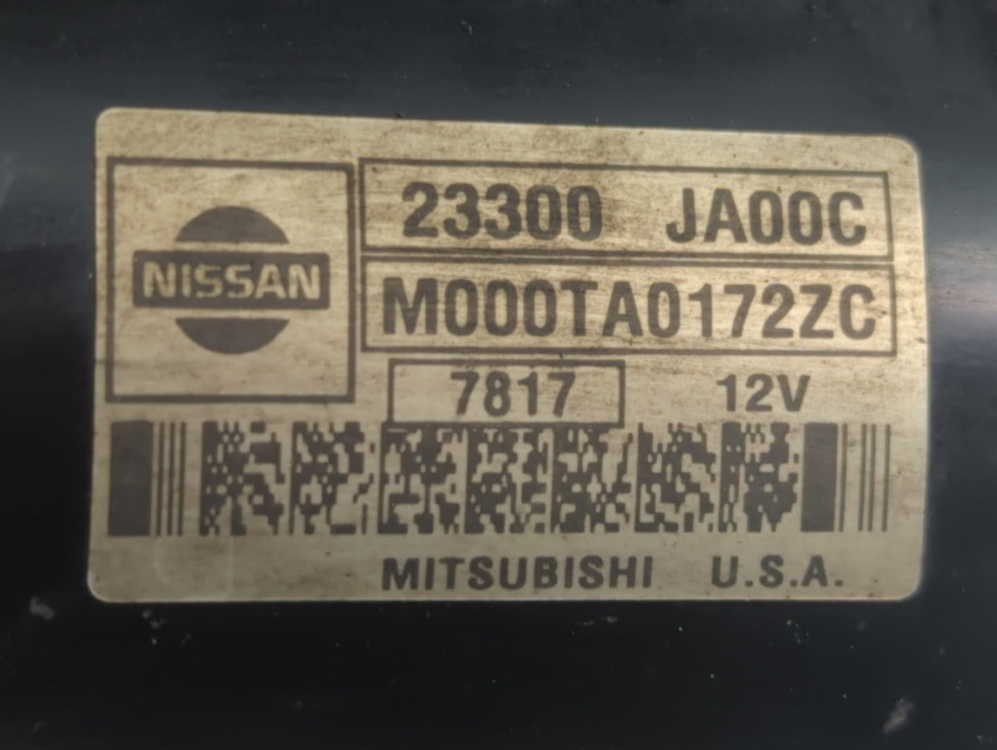 2013-2018 Nissan Altima Car Starter Motor Solenoid OEM P/N:23300 JA00C Fits Fits 2013 2014 2015 2016 2017 2018 OEM Used Auto