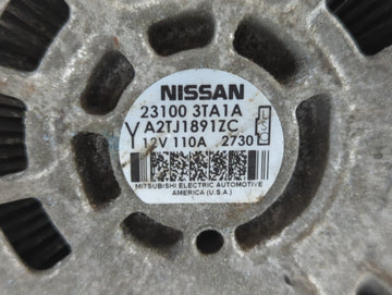 2013-2017 Nissan Altima Alternator Replacement Generator Charging Assembly Engine OEM P/N:23100 3TA1A Fits OEM Used Auto Parts