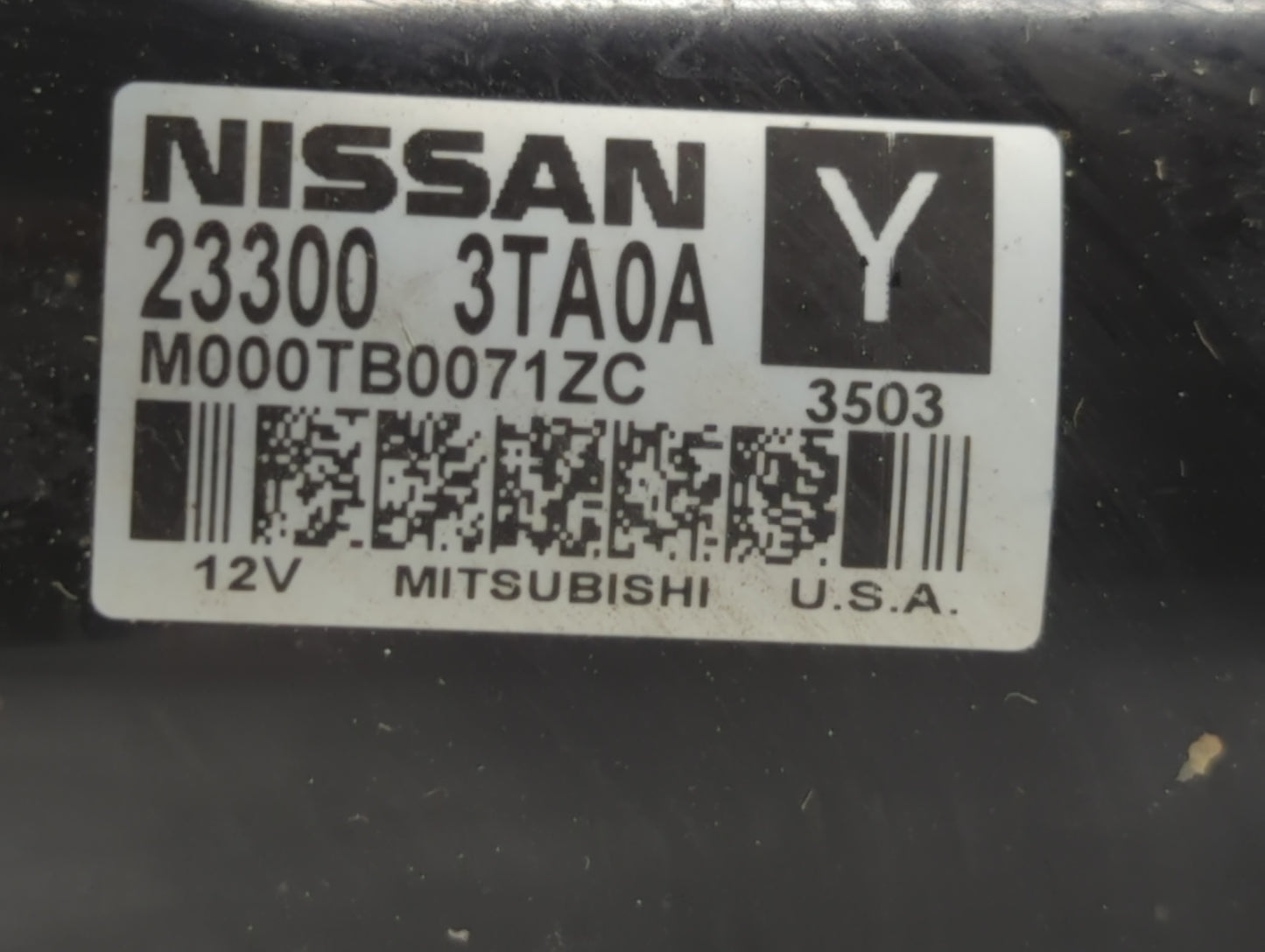 2013-2018 Nissan Altima Car Starter Motor Solenoid OEM P/N:23300 3TA0A Fits Fits 2013 2014 2015 2016 2017 2018 OEM Used Auto