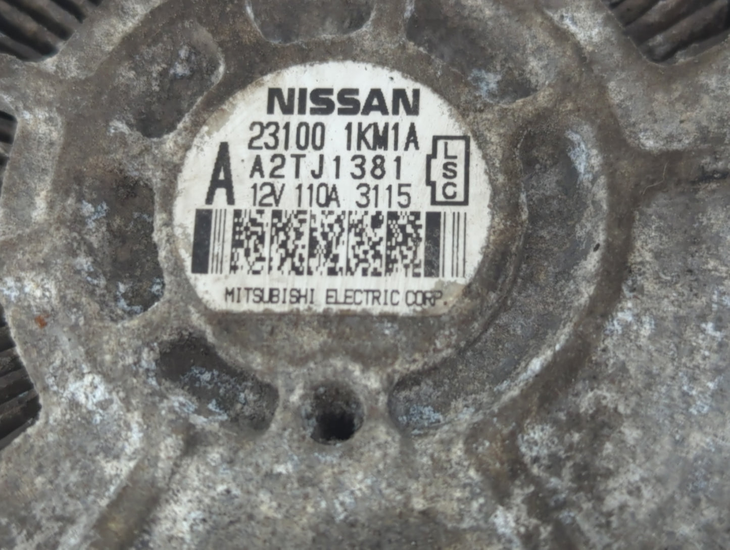 2011-2017 Nissan Juke Alternator Replacement Generator Charging Assembly Engine OEM P/N:23100 1KM1A Fits OEM Used Auto Parts