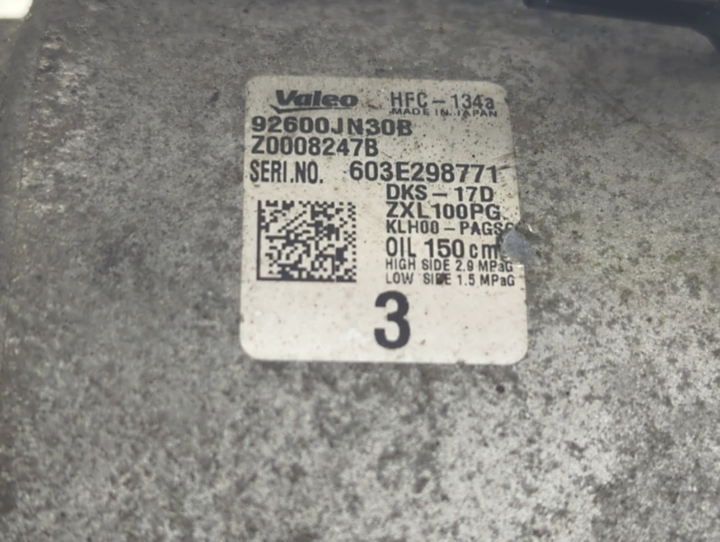 2013 Nissan Nv200 Air Conditioning A/c Ac Compressor Oem - Oemusedautoparts1.com
