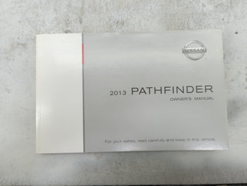 2013 Nissan Pathfinder Owners Manual Book Guide P/N:OM3E0R52U0 OEM Used Auto Parts