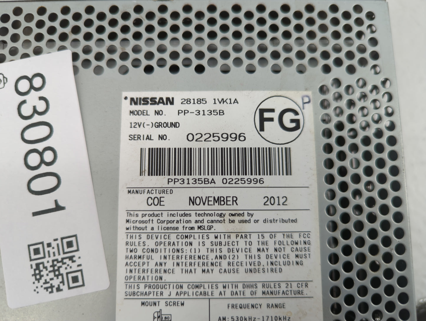 2011-2015 Nissan Rogue Radio AM FM Cd Player Receiver Replacement P/N:28185 1VK1A Fits Fits 2011 2012 2013 2014 2015 OEM Use