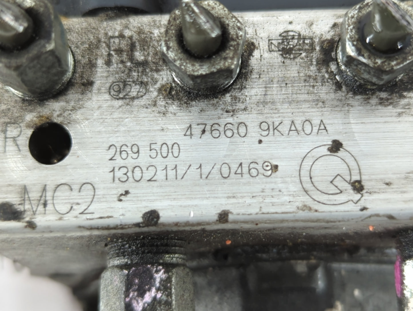 2013 Nissan Versa ABS Pump Control Module Replacement P/N:47660 9KA0A Fits OEM Used Auto Parts - Oemusedautoparts1.com