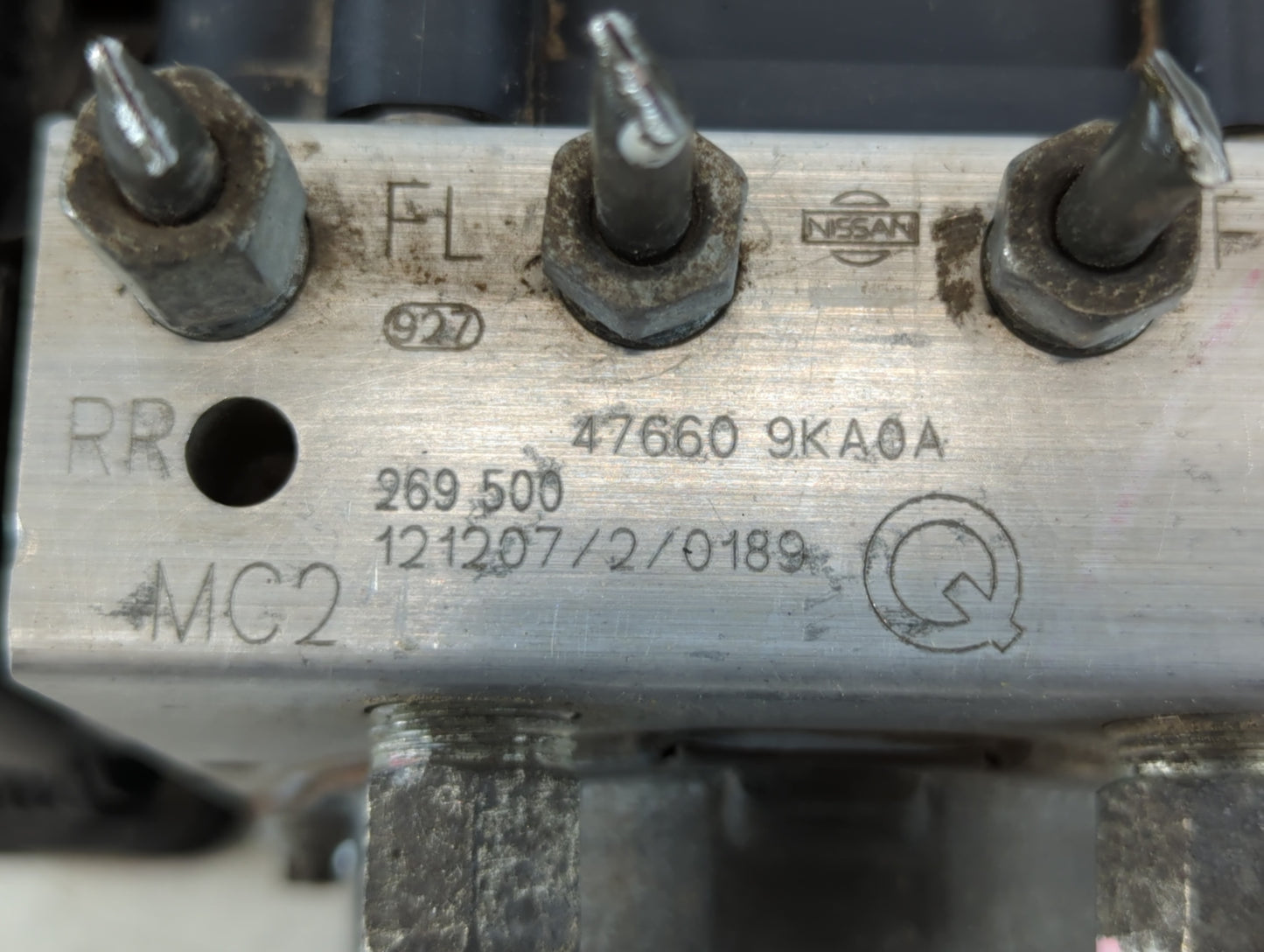 2013 Nissan Versa ABS Pump Control Module Replacement P/N:47660 9KA0A Fits OEM Used Auto Parts - Oemusedautoparts1.com