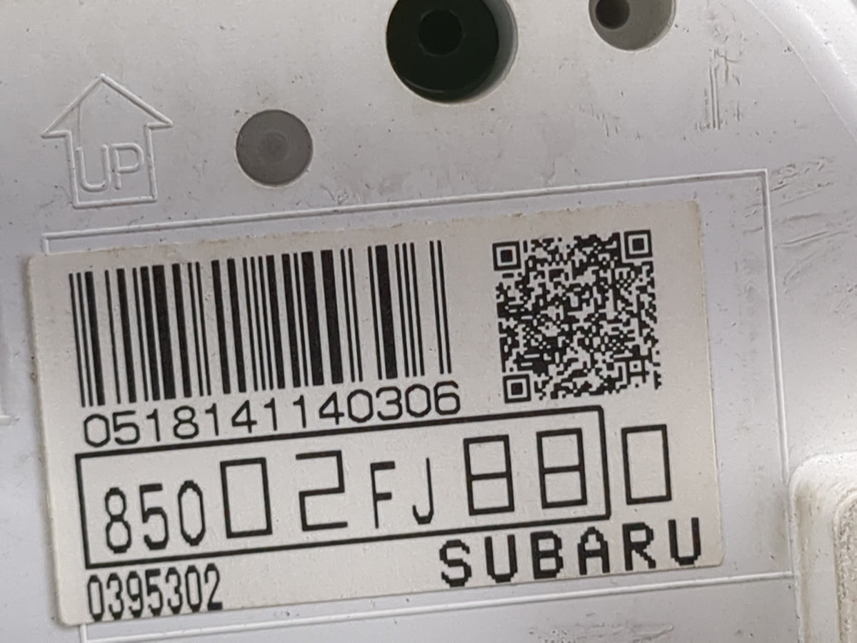 2013 Subaru Impreza Instrument Cluster Speedometer Gauges P/N:85002FJ880 0395302 Miles: Fits OEM Used Auto Parts - Oemusedau