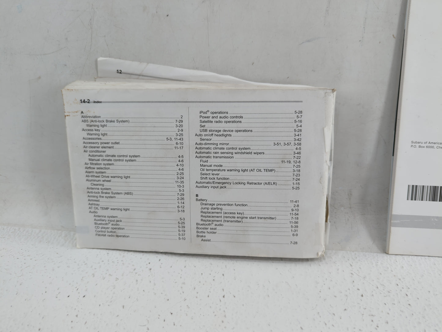 2013 Subaru Legacy Owners Manual Book Guide OEM Used Auto Parts - Oemusedautoparts1.com