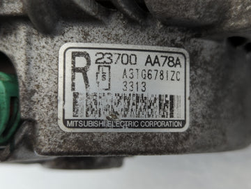 2013-2014 Subaru Legacy Alternator Replacement Generator Charging Assembly Engine OEM P/N:23700 AA78A Fits Fits 2013 2014 OEM Used Auto Parts