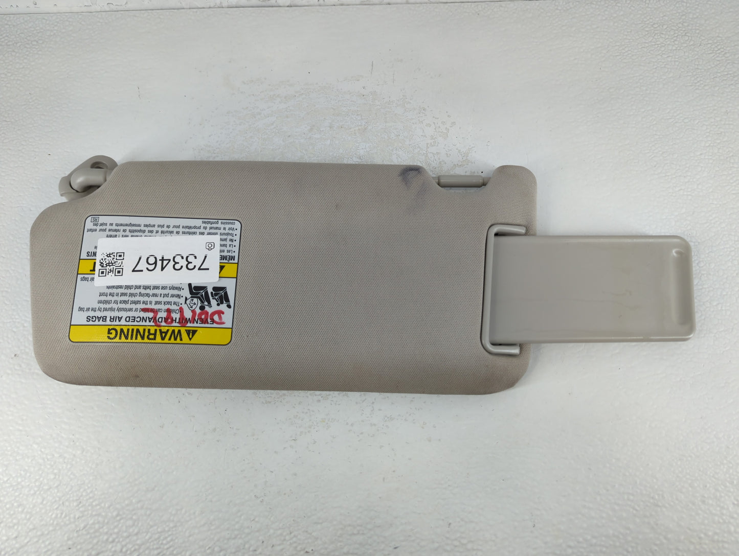 2012-2014 Subaru Legacy Sun Visor Shade Replacement Passenger Right Mirror Fits Fits 2012 2013 2014 OEM Used Auto Parts - Oe