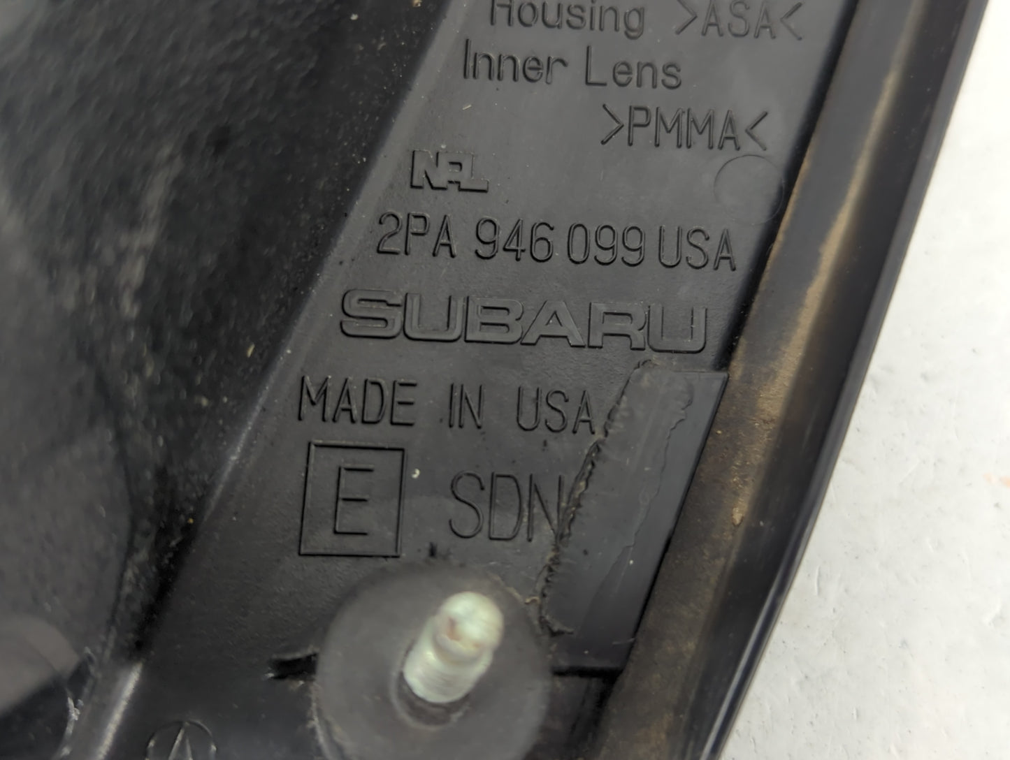 2010-2014 Subaru Legacy Tail Light Assembly Driver Left OEM P/N:2PA 946 099 Fits Fits 2010 2011 2012 2013 2014 OEM Used Auto