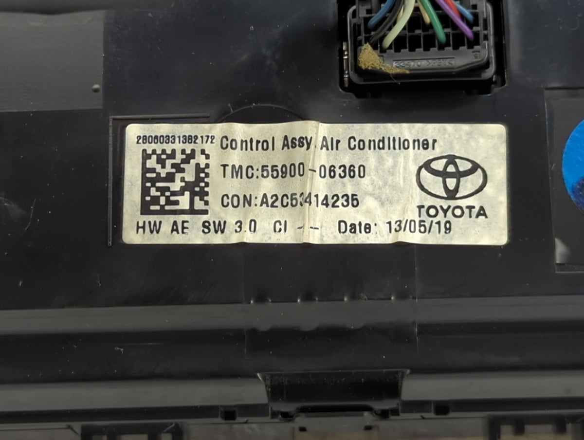 2012-2014 Toyota Camry Climate Control Module Temperature AC/Heater Replacement P/N:55900-06360 A2C53414235 Fits OEM Used Au