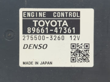 2012-2013 Toyota Prius PCM Engine Control Computer ECU ECM PCU OEM P/N:89661-47361 Fits Fits 2012 2013 OEM Used Auto Parts