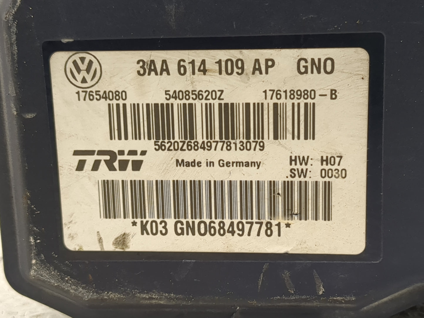 2011-2017 Volkswagen Cc ABS Pump Control Module Replacement P/N:17618980-B 54085620Z Fits Fits 2011 2012 2013 2014 2015 2016