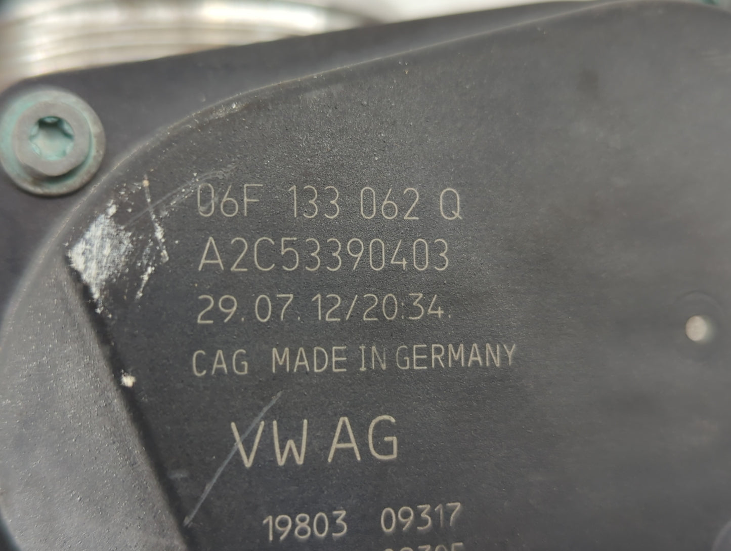 2009-2017 Volkswagen Cc Throttle Body P/N:06F 133 062 Q Fits OEM Used Auto Parts - Oemusedautoparts1.com