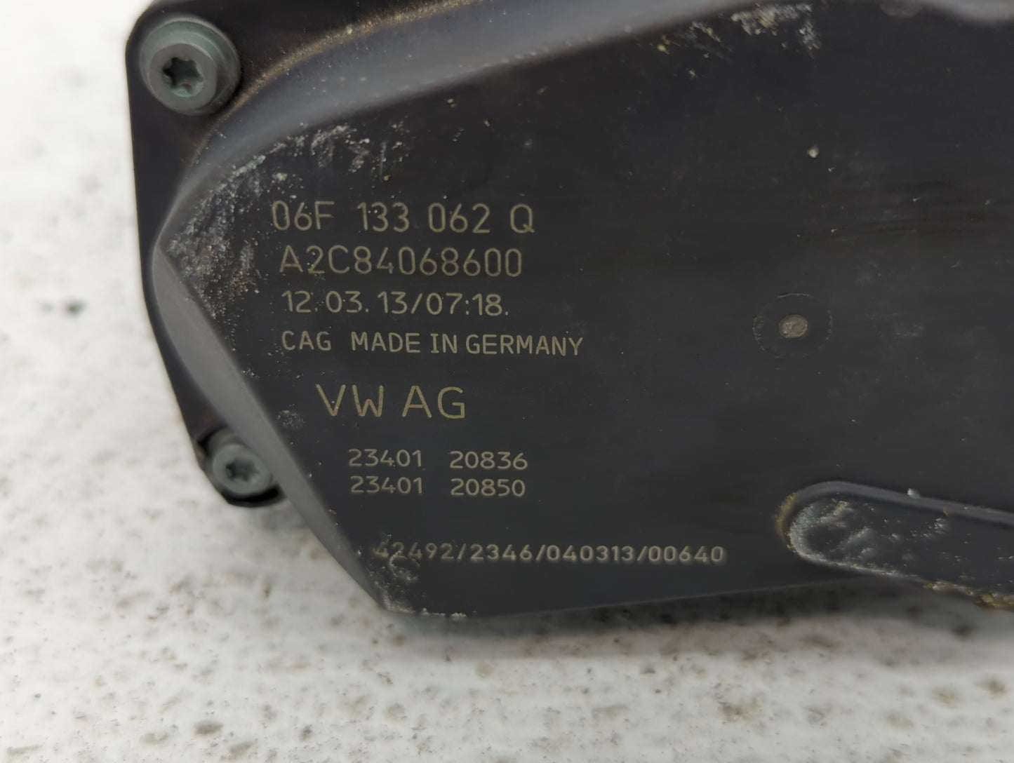 2007-2016 Volkswagen Eos Throttle Body P/N:A2C84068600 Fits OEM Used Auto Parts - Oemusedautoparts1.com