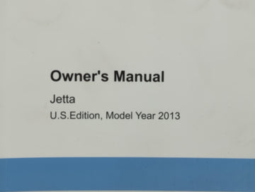 2013 Volkswagen Jetta Owners Manual Book Guide P/N:1325U1JT621 OEM Used Auto Parts