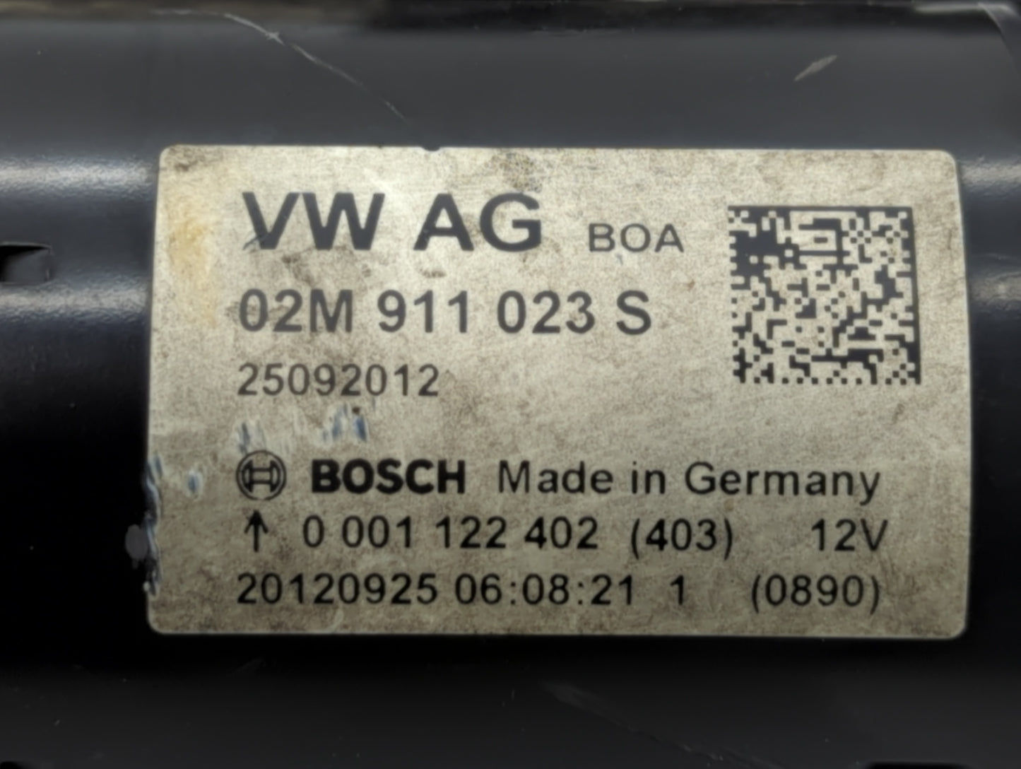 2012-2014 Volkswagen Passat Car Starter Motor Solenoid OEM P/N:02M 911 023 S Fits OEM Used Auto Parts - Oemusedautoparts1.co