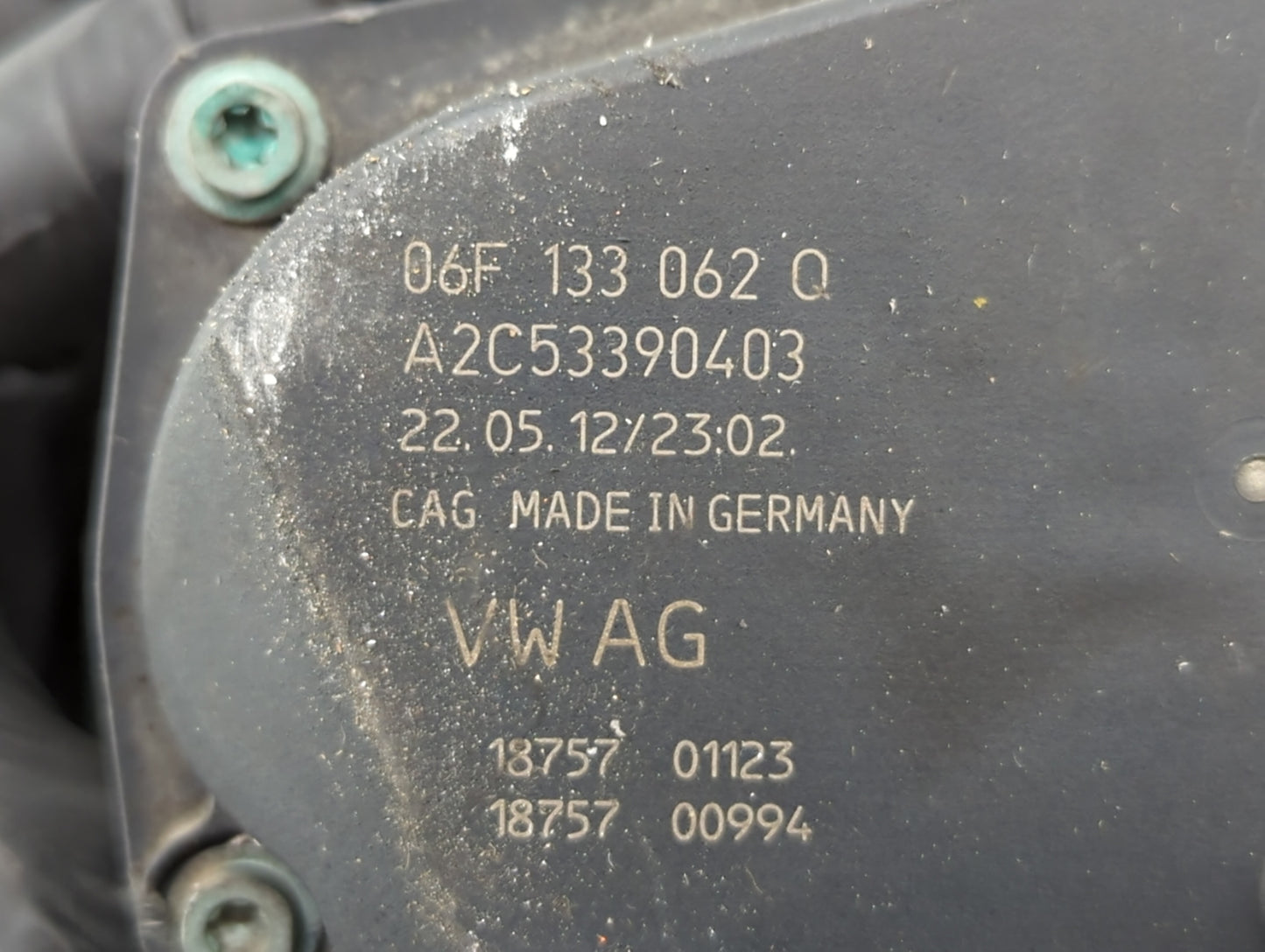 2009-2018 Volkswagen Tiguan Throttle Body P/N:06F 133 062 G 06F 133 062 Q Fits OEM Used Auto Parts - Oemusedautoparts1.com