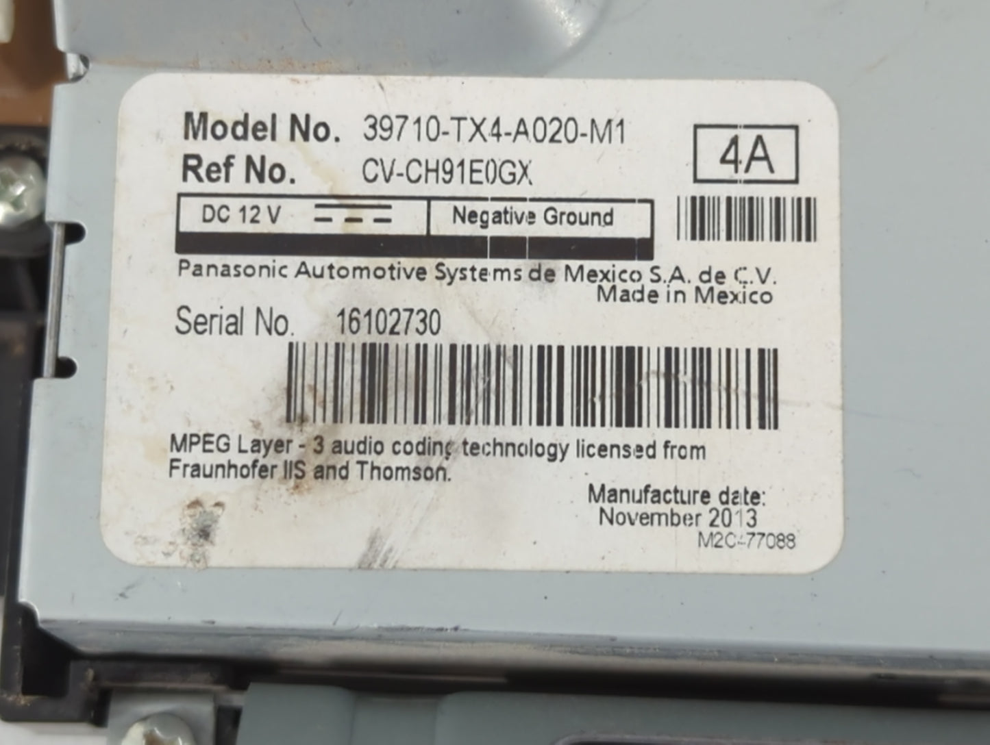 2013-2015 Acura Rdx Information Display Screen - Oemusedautoparts1.com