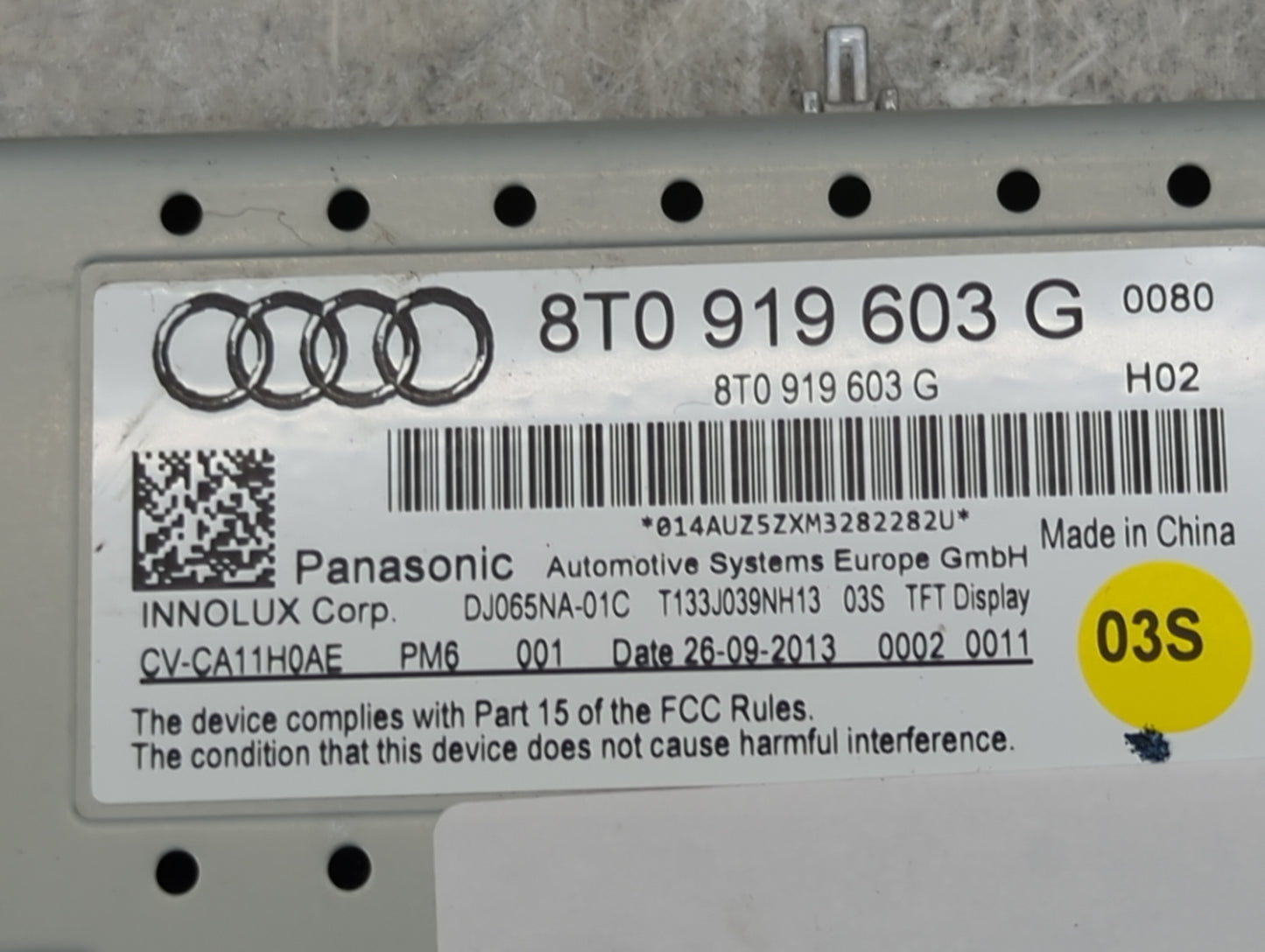 2009-2016 Audi A4 Information Display Screen - Oemusedautoparts1.com