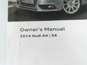2014 Audi A4 Owners Manual Book Guide P/N:1415618K022 OEM Used Auto Parts