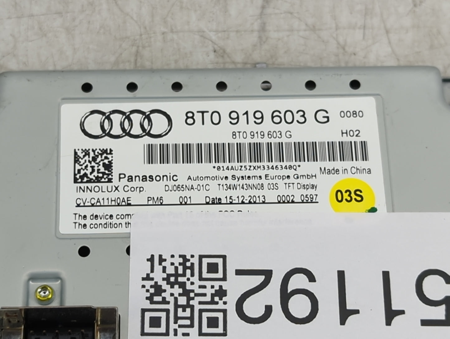 2008-2012 Audi A5 Information Display Screen - Oemusedautoparts1.com