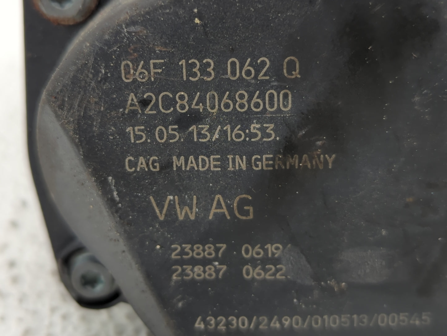 2010-2017 Audi A5 Throttle Body P/N:06F 133 062 T 06F 133 062 Q Fits OEM Used Auto Parts - Oemusedautoparts1.com