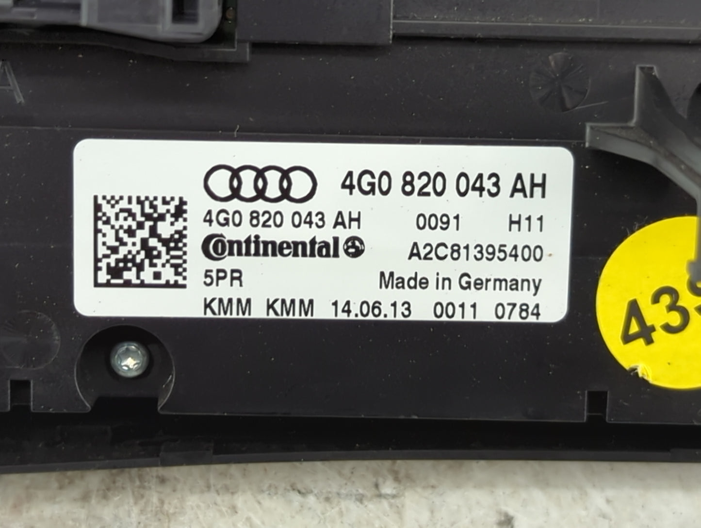 2012-2015 Audi A6 Climate Control Module Temperature AC/Heater Replacement P/N:4G0820043AH A2C81395400 Fits OEM Used Auto Pa