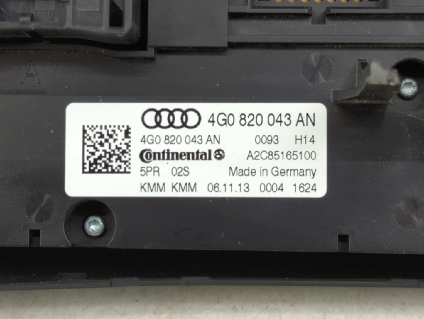 2014-2015 Audi A7 Climate Control Module Temperature AC/Heater Replacement P/N:4G0820043AN A2C85165100 Fits OEM Used Auto Pa