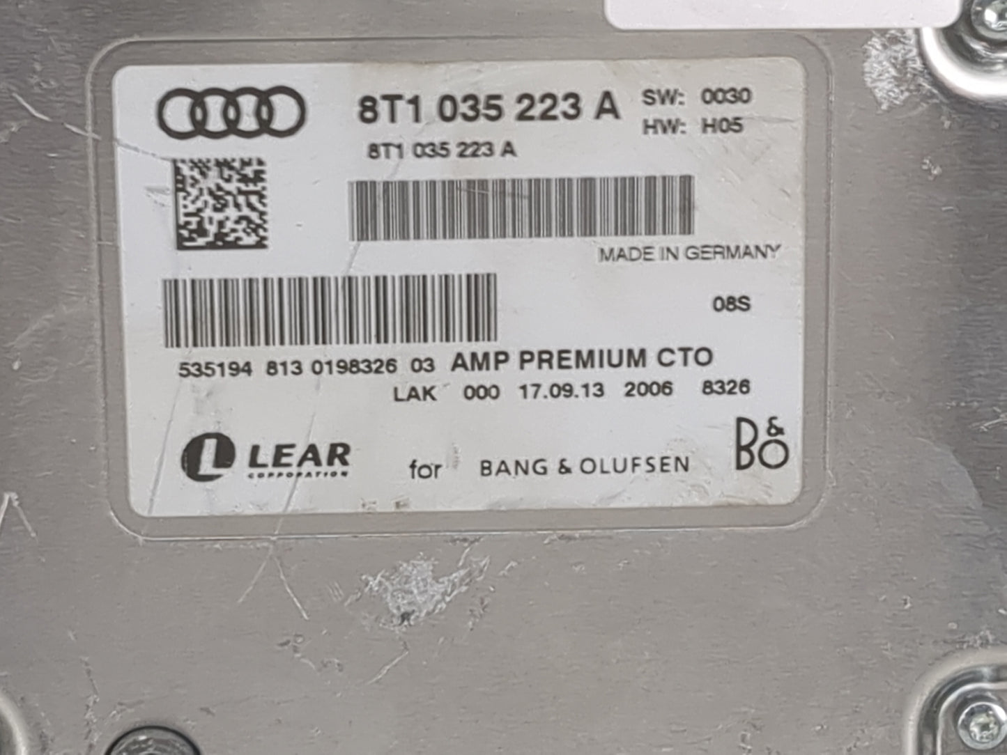 2013-2016 Audi Allroad Radio Speaker Amplifier 8t1035223a|8t1 035 223 A - Oemusedautoparts1.com