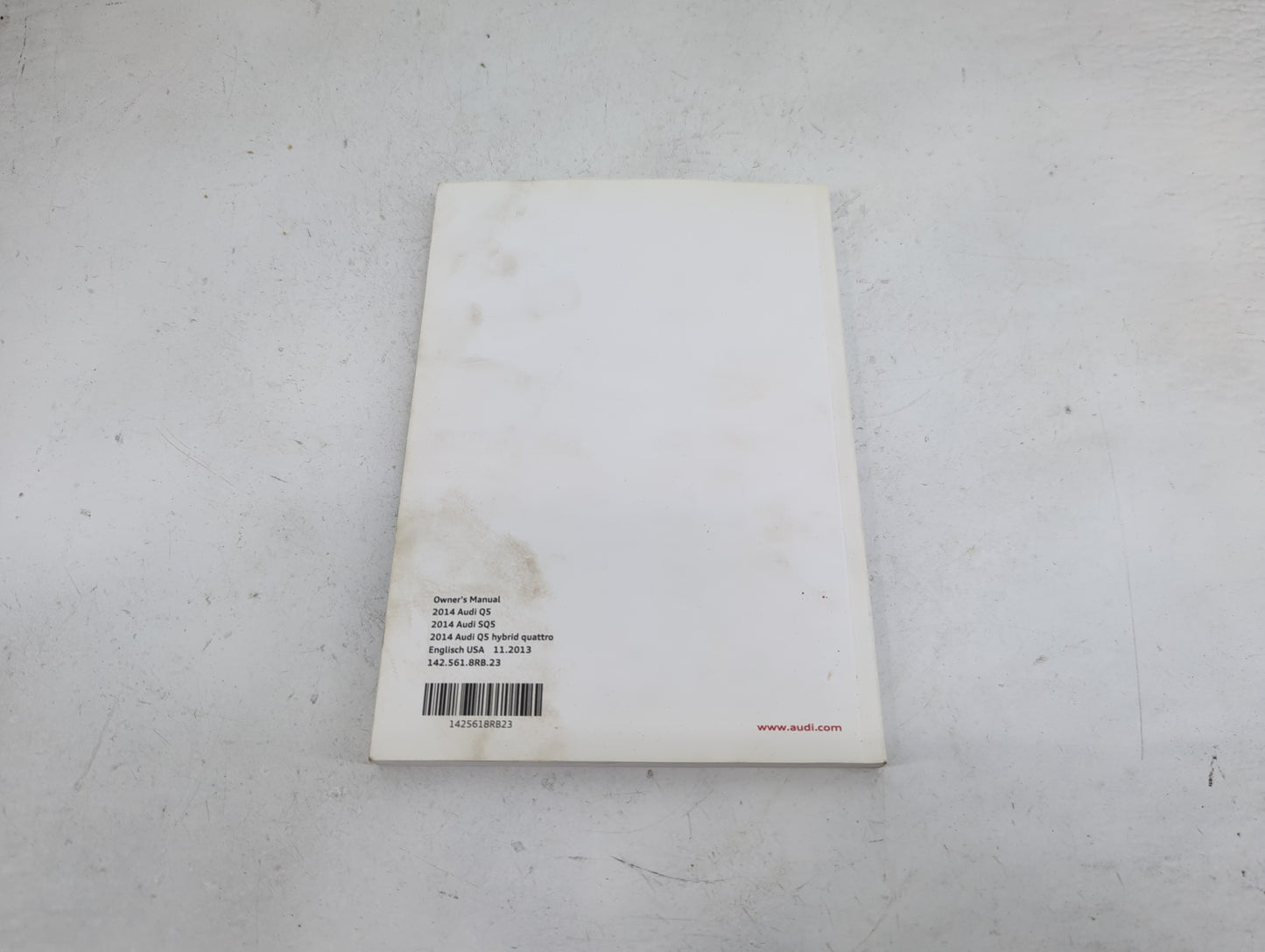 2014 Audi Q5 Owners Manual Book Guide P/N:142.561.8RB.23 1425618RB23 OEM Used Auto Parts - Oemusedautoparts1.com