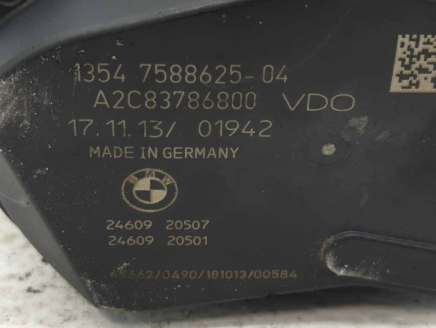 2012-2018 Bmw 320i Throttle Body P/N:1354 7588625-04 1354 7588625-03 Fits Fits 2012 2013 2014 2015 2016 2017 2018 OEM Used A