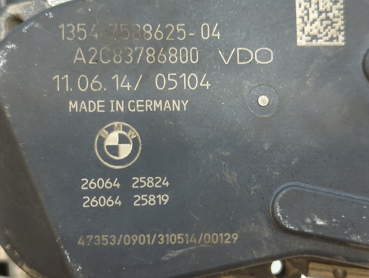 2012-2016 Bmw 328i Throttle Body P/N:7588625-04 Fits Fits 2012 2013 2014 2015 2016 2017 2018 OEM Used Auto Parts - Oemusedau