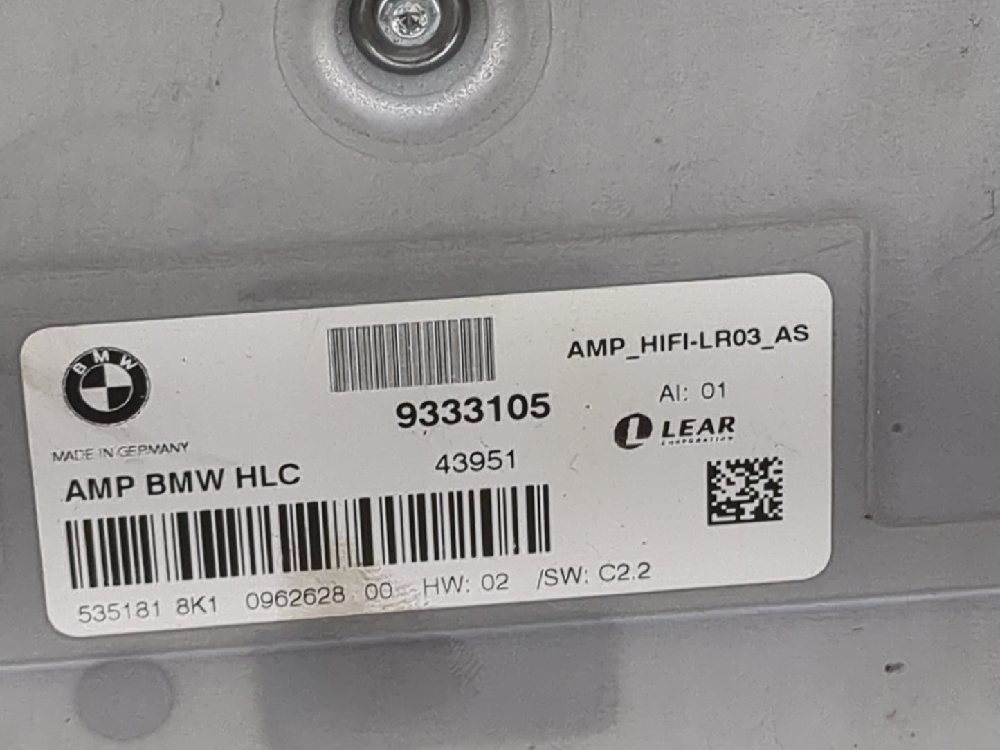 2012-2015 Bmw X1 Radio Speaker Amplifier 1456088 - Oemusedautoparts1.com
