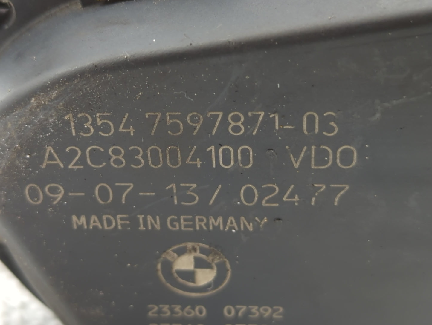 2011-2017 Bmw X3 Throttle Body P/N:1354 7597871-03 Fits Fits 2010 2011 2012 2013 2014 2015 2016 2017 2018 2019 2020 OEM Used