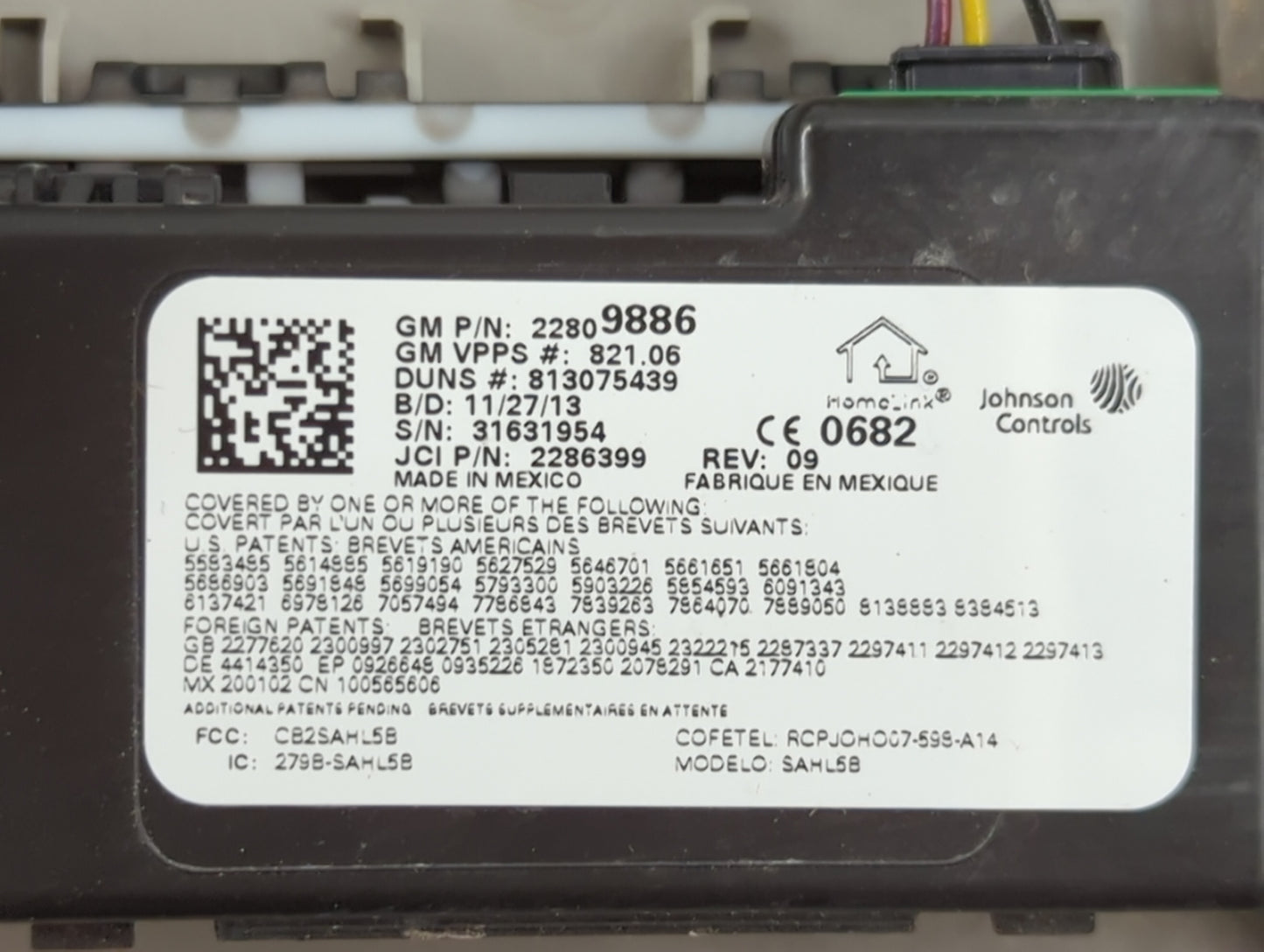 2014 Buick Lacrosse Overhead Roof Console - Oemusedautoparts1.com