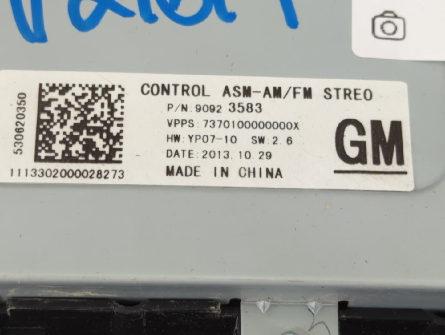 2014 Buick Lacrosse Radio AM FM Cd Player Receiver Replacement P/N:90923583 Fits OEM Used Auto Parts - Oemusedautoparts1.com