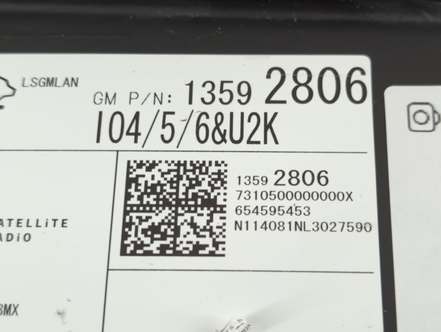 2014 Buick Lacrosse Radio AM FM Cd Player Receiver Replacement P/N:13592806 Fits OEM Used Auto Parts - Oemusedautoparts1.com
