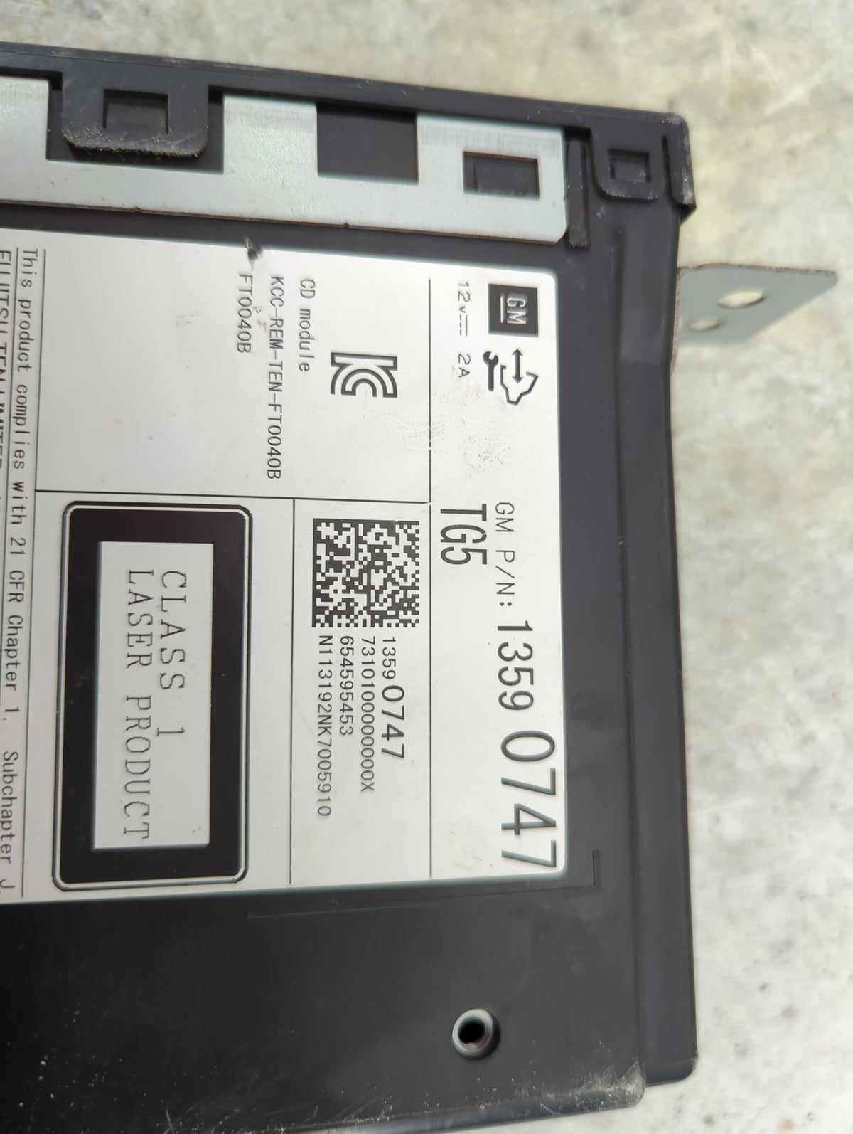 2014-2014 Buick Lacrosse Audio Cd Disc Player 1501244 - Oemusedautoparts1.com