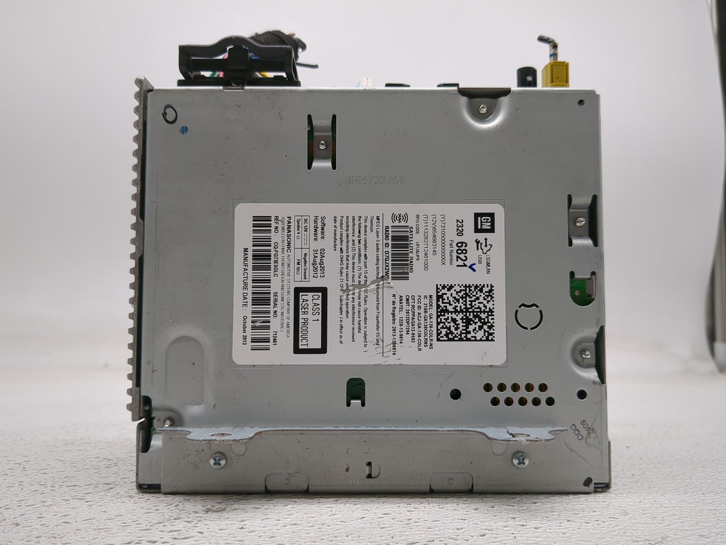 2014 Chevrolet Cruze Radio AM FM Cd Player Receiver Replacement P/N:23206821 Fits OEM Used Auto Parts - Oemusedautoparts1.co