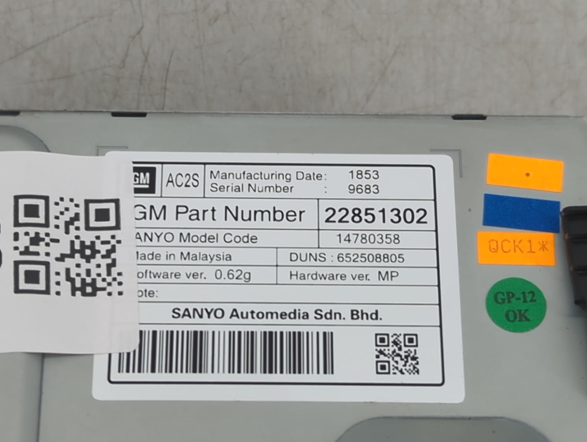 2011-2016 Chevrolet Cruze Information Radio Display Screen 1436933 - Oemusedautoparts1.com