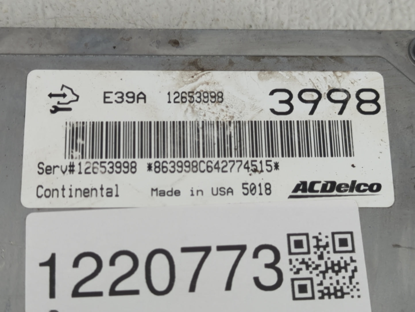 2013-2016 Chevrolet Equinox PCM Engine Control Computer ECU ECM PCU OEM P/N:E39A12653998 Fits Fits 2013 2014 2015 2016 OEM U